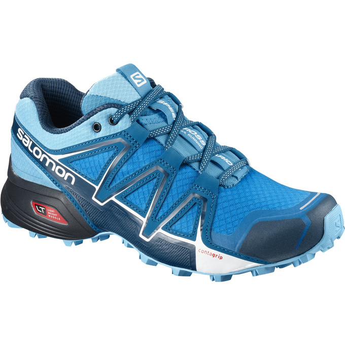 Chaussures De Trail Running Salomon Femme Bleu - Salomon SPEEDCROSS VARIO 2 W - France (2195-HWJGR)